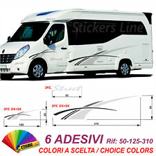 Kit COMPLETO 6 adesivi per camper STREET arca hymer laika mobilvetta adria rimor