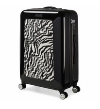 Nuova valigia Ted Baker Take Flight Zebra Medium nera bianca 4 ruote girevoli