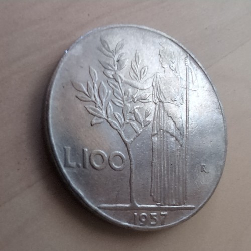 100 lire italia - italia, 1957