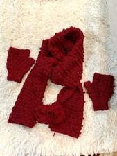 Set guanti sciarpa rossa 80%