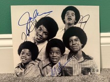 Jackson 5 firmato x4 JSA COA 8x10 Marlon Tito Jermaine Jackie No Michael Jackson