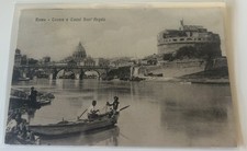 Cartolina Di Roma Tevere E  Castel Sant’ Angelo Animata Viaggiata Fp
