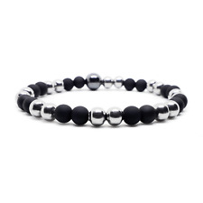 Bracciale Perle NERO opaco e