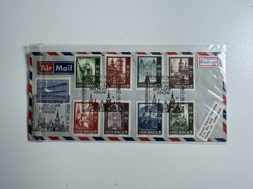 Copertina posta aerea austria - posta,