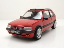 Peugeot 205 GTi 1.9 decorazione PTS 1991 rosso modellino auto 1:18 Norev
