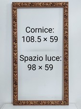 Cornice in legno oro grande dorata stile antica vintage per quadro specchio tela