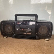 Sharp WQ-T238E Radio X-Bass Casette Boombox anni 80 Ghetto Blaster rete o batteria