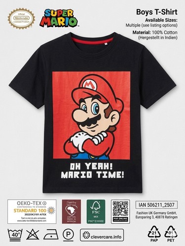 Shirt nintendo super - super, mario