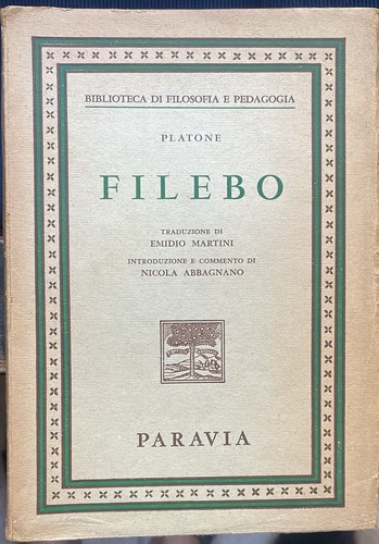 Platone filebo ed - –,