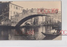 CHIOGGIA VENEZIA FOTO CARTOLINA BONIVENTO PONTE E TRATTORIA FPV 1933 BELLA