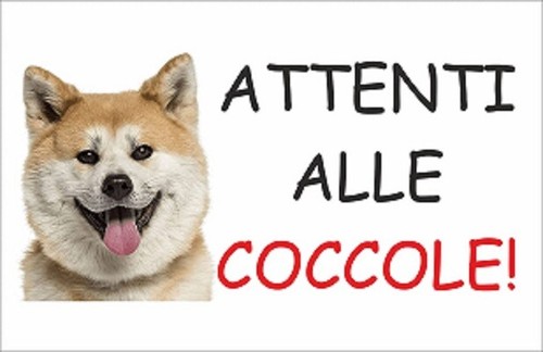 Targa cartello attenti cane - attenti,