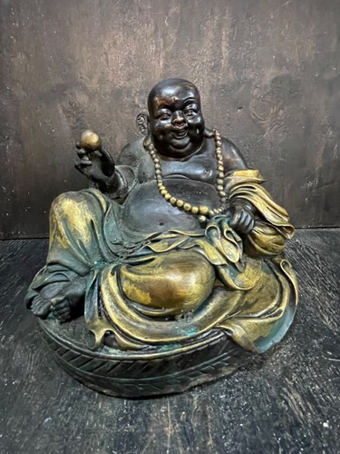 Antica statua bronzo maitreya - antica,