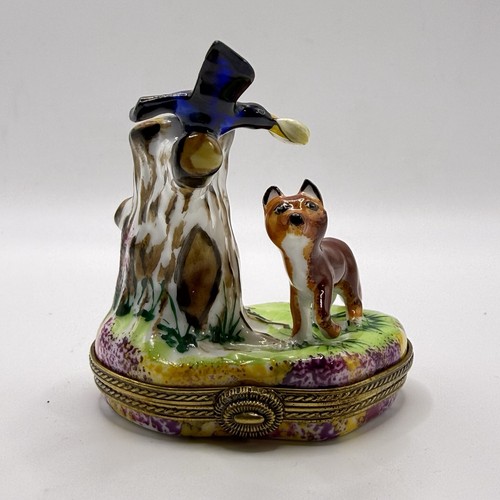 Limoges fox bird scatola - bird,