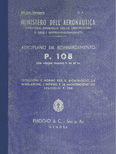 303 Pagine Italia Piaggio P. 108 Regia Aeronautica Manuale di Volo Bomber Pesante su CD
