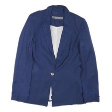 ZARA Giacca Blu In Cotone