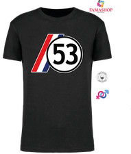 MAGLIETTA T-SHIRT NERA 53 HERBIE IL MAGGIOLINO TUTTO MATTO NEW BETTLE