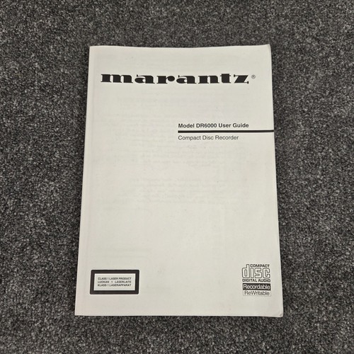 Marantz dr6000 compact disc - marantz,