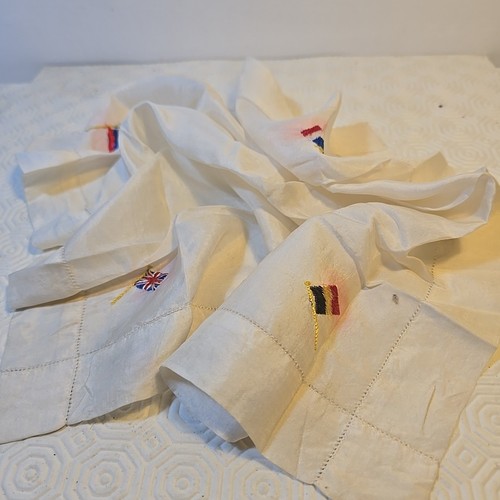 Vintage ww1 embroidered silk - embroidered,