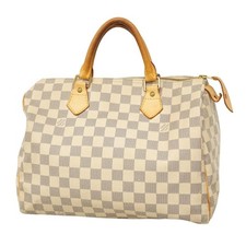 Borsa a mano Louis Vuitton Speedy 30 N41533 Damier Azur bianca