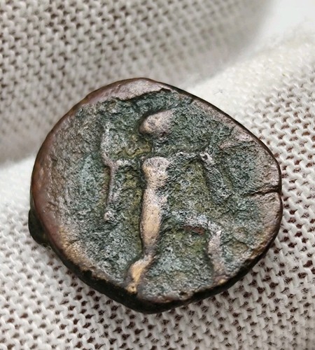 Moneta antica poseidonia - antica,