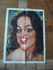 DORA MORONI= ritratto caricatura =poster = anno 1977= cm 56x40=walter molino ?
