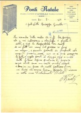 1943 CANELLI Natale PONTI Lattoniere idraulico - Lettera per trasporto merce