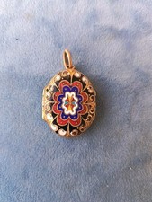 ANTIQUE ENAMELED PHOTO HOLDER