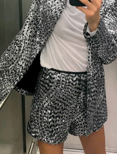 Pantaloncini zara argento - pantaloncini,