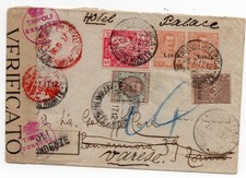 TRIPOLI (LIBIA) 1917_ BUSTA VIAGGIATA per VARESE con TIMBRO ROSSO di CENSURA