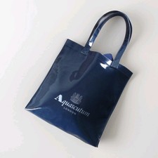 Borsa a mano AQUASCUTUM blu tracolla misura media PVC logo plastica 15" x 13"