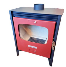 STUFA A LEGNA 18/22 KW CON GRANDE CAMERA COMBUSTIONE CAMINO  FORNI METALFER