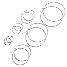  6 Pairs Cerchietti Orecchini