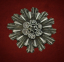 Raggiera per santo aureola  Metallo Bagno argento 3 cm raggi accessorio statua