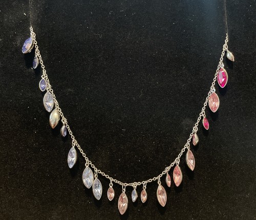 Collana cristallo multicolore