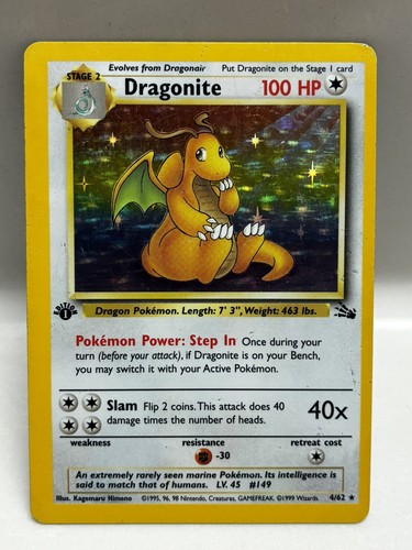 Dragonite fossil 1999 1 - dragonite, 1°