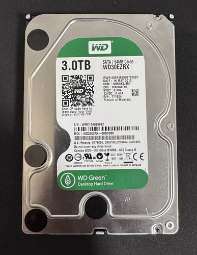 Green 3tb wd30ezrx smart - 3tb,