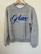 Felpa Golden Goose Deluxe Marca Made In Italy Grigio Stampa Logo Taglia Media 