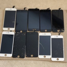 Lotto di 16 RICAMBI OEM IPHONE 5 5S 6S SCHERMO VETRO ROTTO