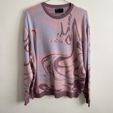 Maglione Asos oversize Heartbreak maglione rosa viola vortice - taglia media M