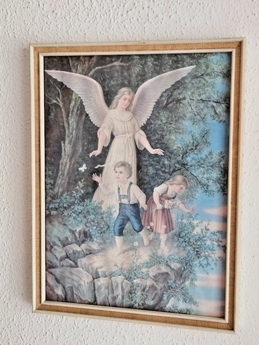 Quadro angelo custode con - , due