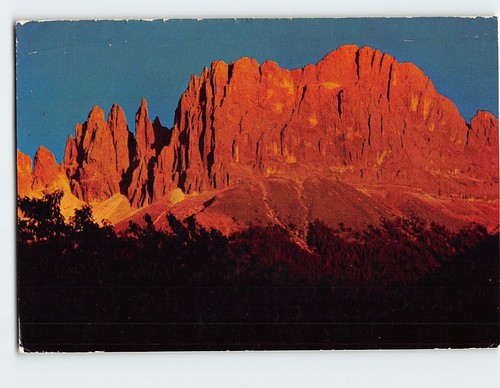 Cartolina dolomiti catinaccio - dolomiti,