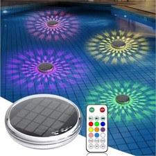 Lampada con pannello solare luce led rgb galleggiante per piscina acqua ip67