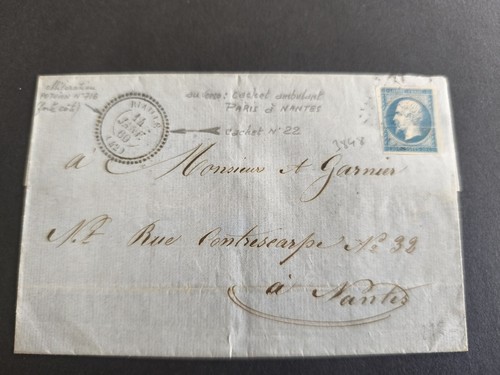 Napoleon sur lettre obl - lettre,
