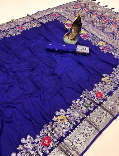 Materiale blusa saree blu - saree, in