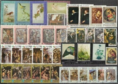 Arte lotto francobolli con - di,