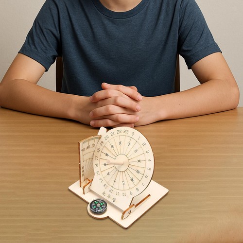 Orologio solare legno - in,