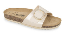 VALLEVERDE SOFT VG233TS CIABATTE SCARPE DA INFILARE DONNA FIBBIA PELLE PLATINO