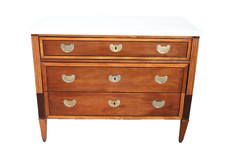 Comò antico secolo '700 epoca Luigi XVI in noce e marmo