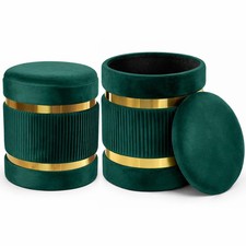 Set 2 Pouf Contenitore Verde