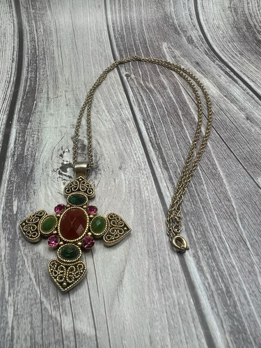 Collana ciondolo croce - croce, tono